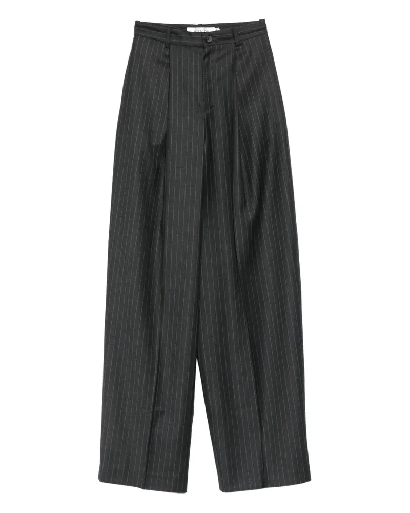 Aya Muse pinstripe-print pleated trousers - Grau Grau
