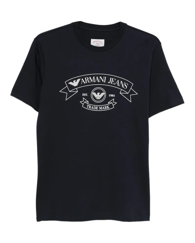Emporio Armani T-Shirt mit Logo - Blau Blau