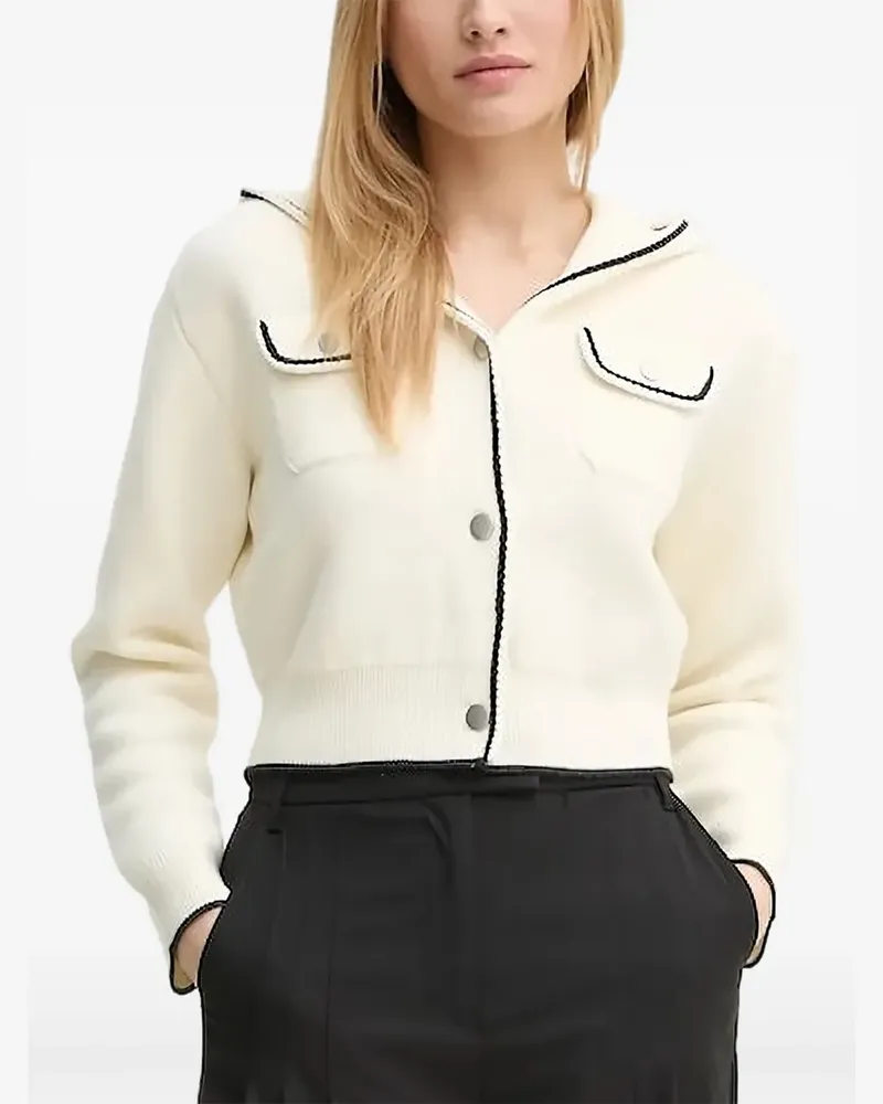 Theory Cardigan mit Paspeln - Nude Nude