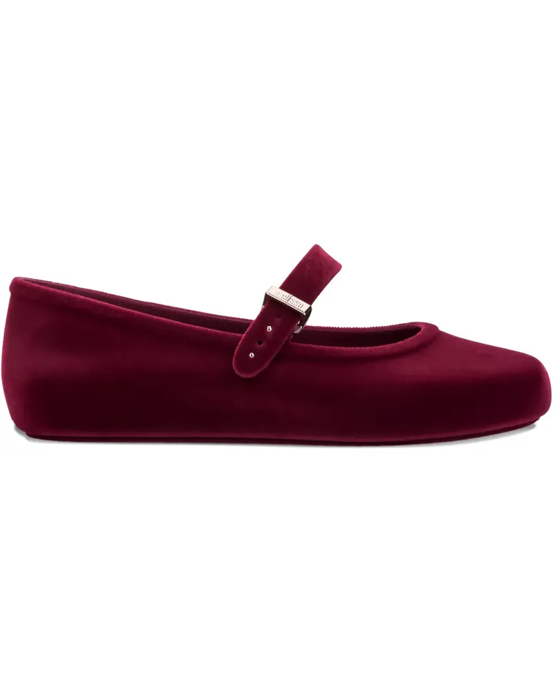 Melissa Ballerinas aus Samt - Rot Rot