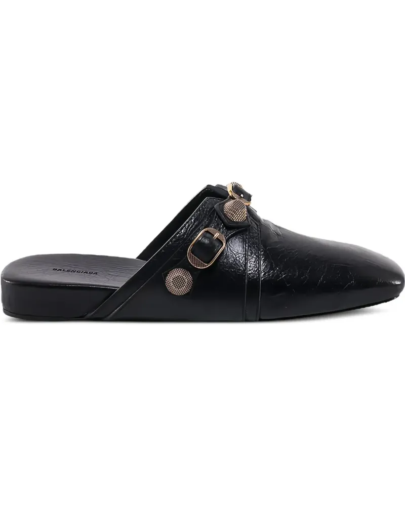 Balenciaga Cagole Slipper mit Nieten - Schwarz Schwarz