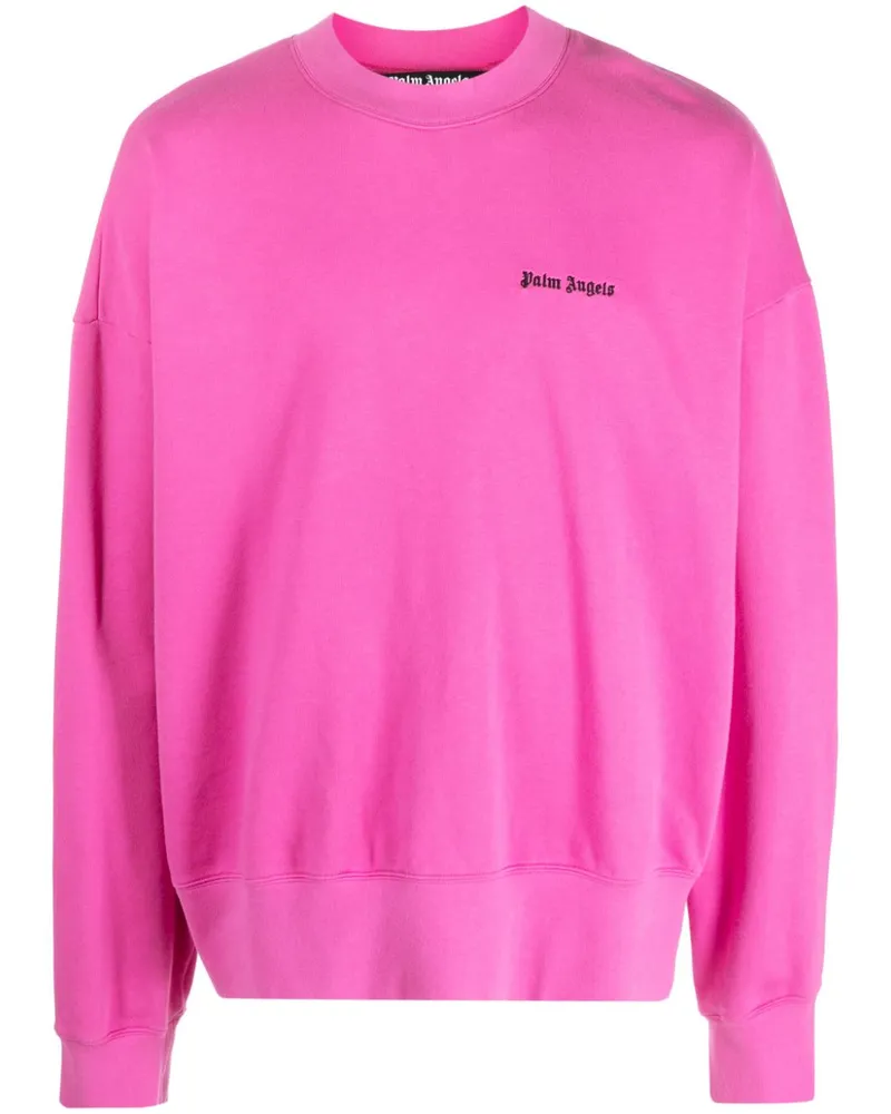 Palm Angels Sweatshirt mit Logo-Stickerei - Rosa Rosa