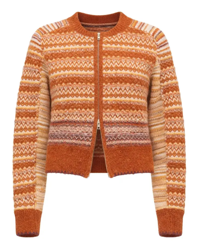 3.1 phillip lim Cardigan mit Fair-Isle-Muster - Orange Orange