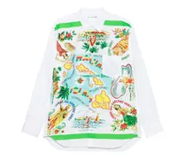 Hemd mit Hawaii-Print - Weiß