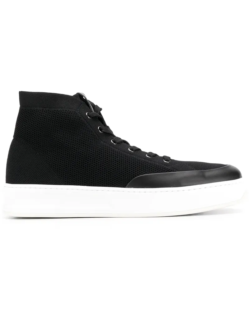 TOD'S High-Top-Sneakers in Netzoptik - Schwarz Schwarz