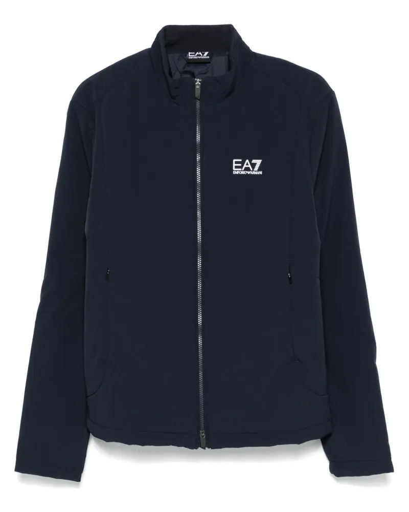 EA7 Jacke mit Logo-Print - Blau Blau