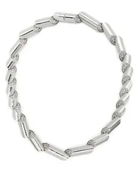 Lanvin Halskette mit Strass Silber