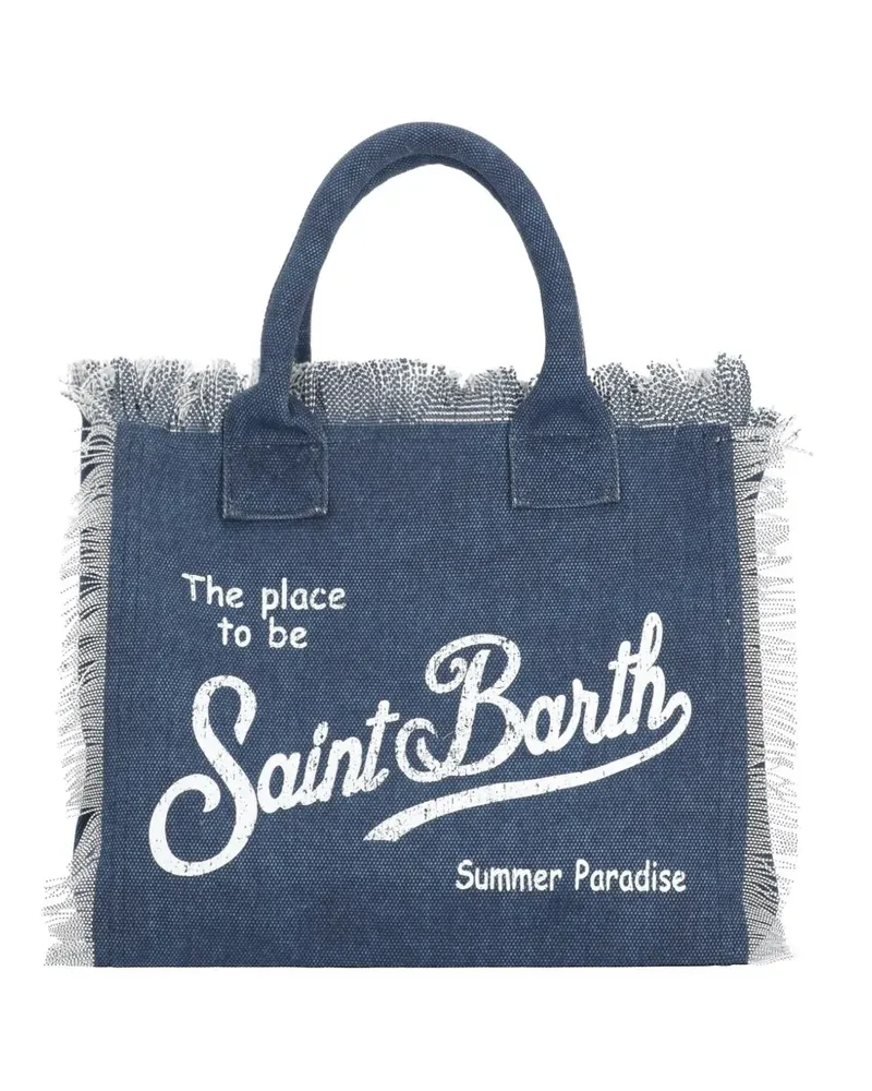 MC2 Saint Barth Vanity frayed tote bag - Blau Blau