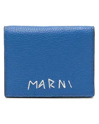 Marni Portemonnaie mit Logo-Stickerei Blau