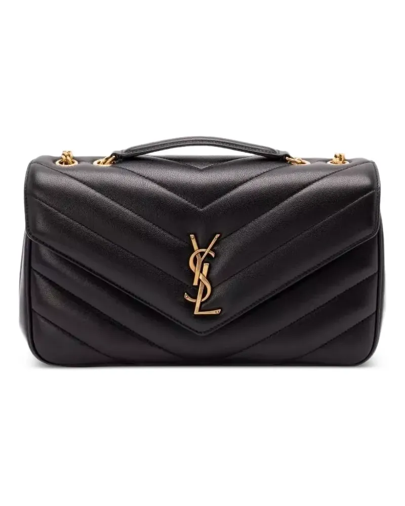 Saint Laurent medium Loulou matelassé shoulder bag - Schwarz Schwarz