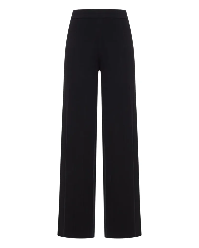 Max Mara Lama Hose mit hohem Bund - Schwarz Schwarz