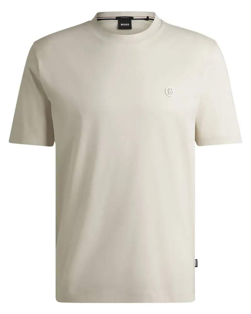 HUGO BOSS T-Shirt mit Monogramm-Applikation - Nude Nude
