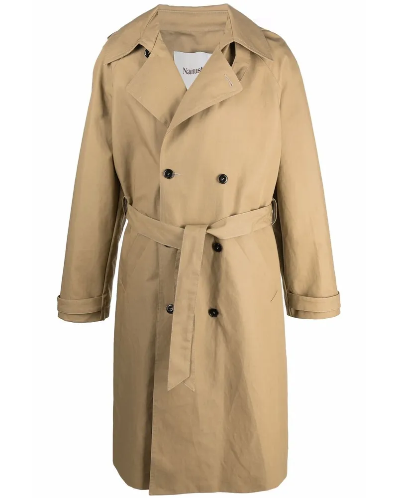 Nanushka Trenchcoat mit Kapuze - Nude Nude