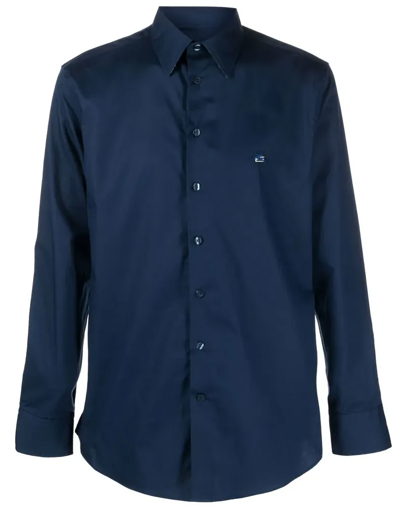 Etro Hemd mit Logo-Stickerei - Blau Blau