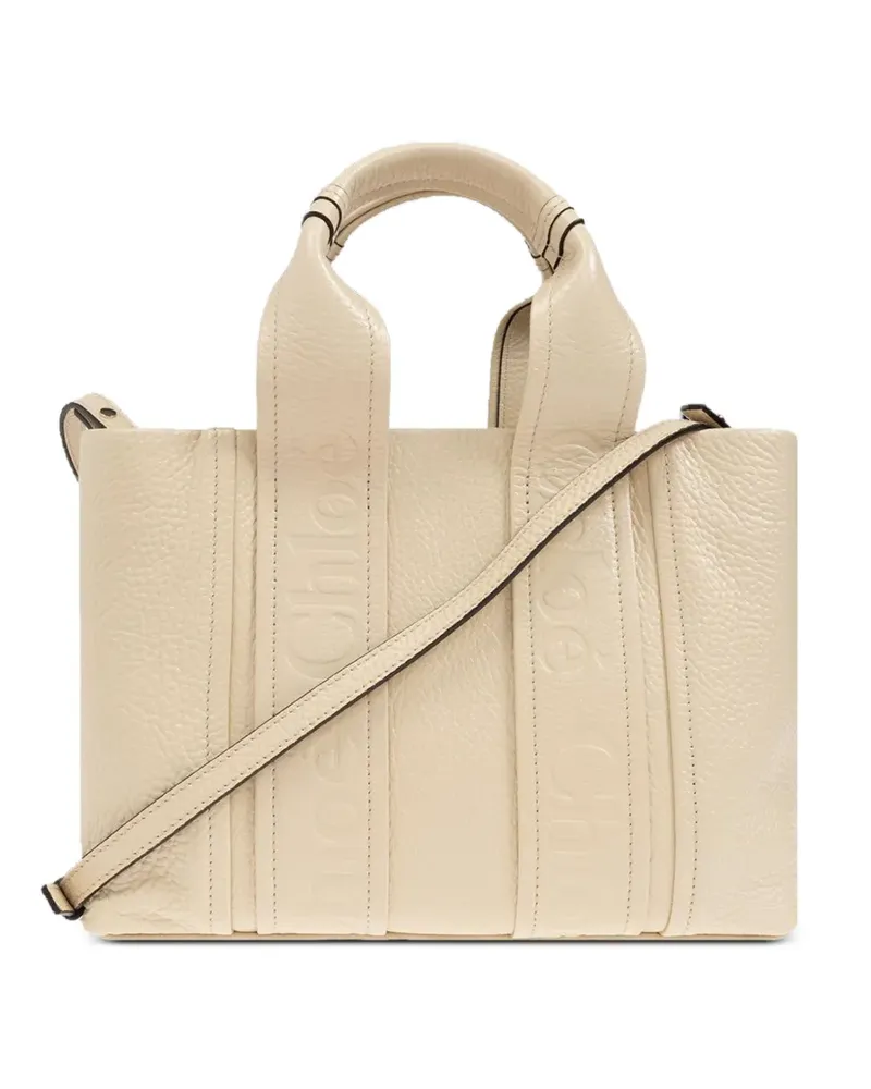Chloé small embossed tote bag - Nude Nude