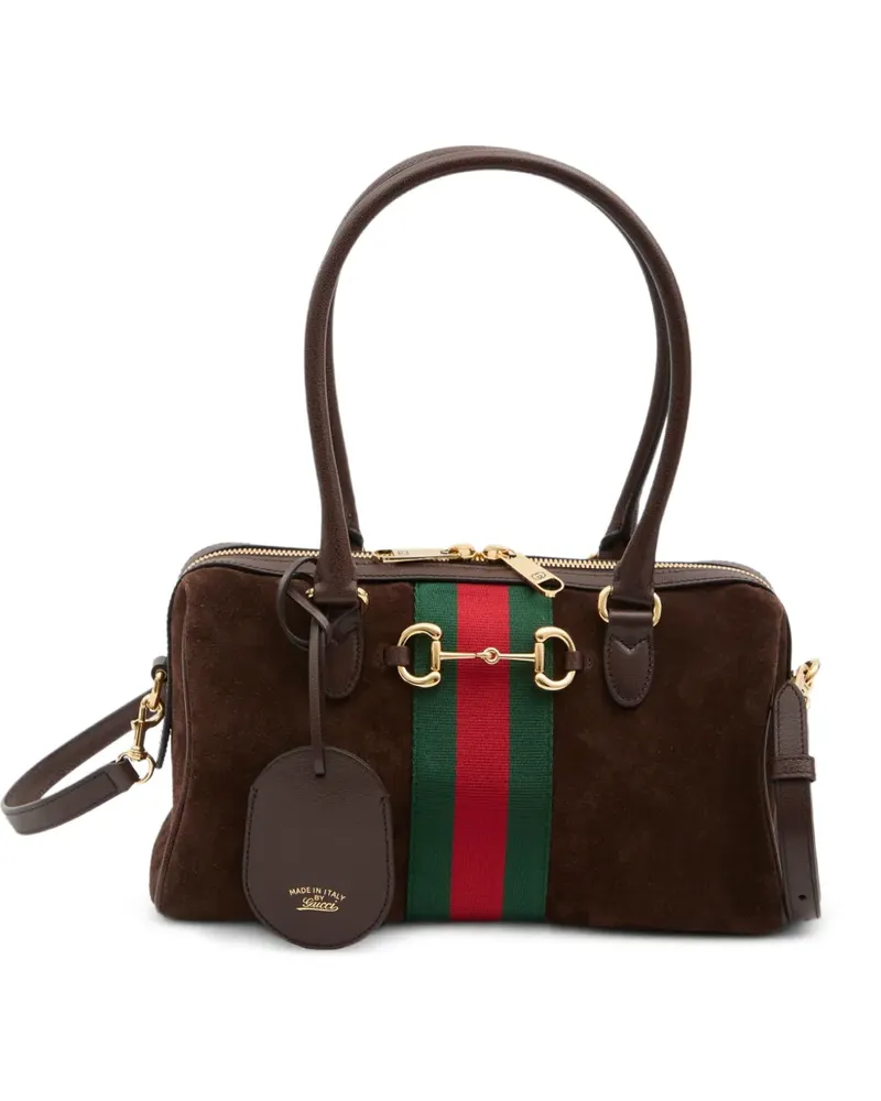 Gucci Mittelgroße Borsetto Schultertasche - Braun Braun