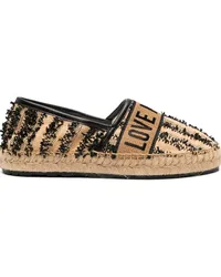 Moschino Espadrilles mit Jacquard-Logo Nude