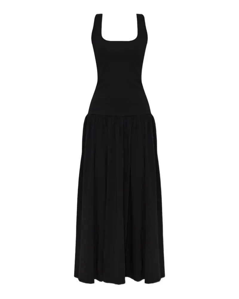 By Malene Birger Marcielle scoop-neck gathered maxi dress - Schwarz Schwarz