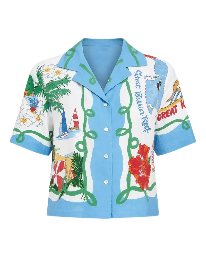 Seafolly Australia Hemd mit Print - Blau Blau