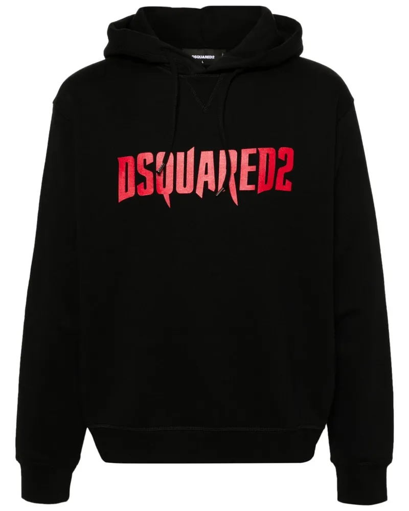 Dsquared2 Hoodie mit Logo-Print - Schwarz Schwarz