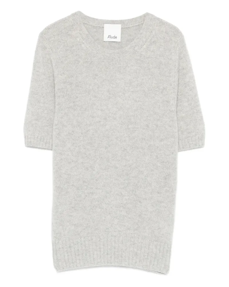 ALLUDE short-sleeve sweater - Grau Grau