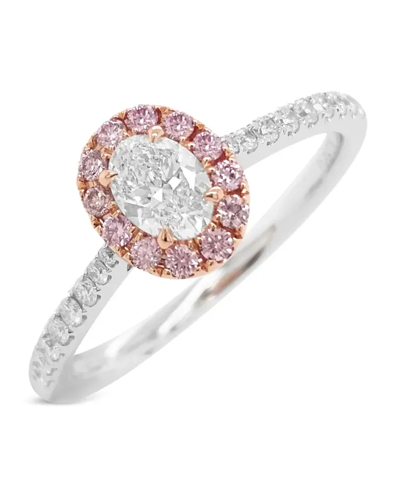 HYT Jewelry 18kt Weißgoldring mit Diamanten - Silber Silber