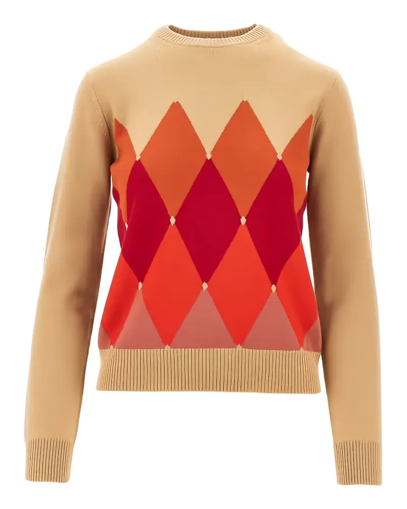 Ballantyne Kaschmirpullover mit Argyle-Muster - Nude Nude