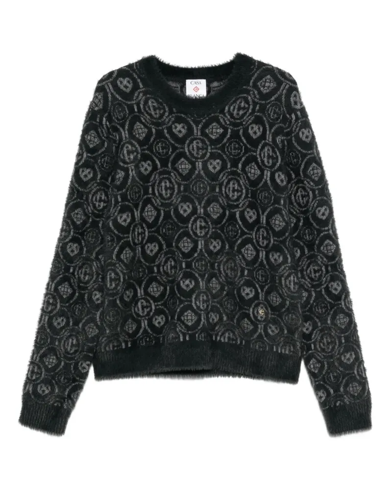 Casablanca Paris monogram crew-neck sweater - Grau Grau