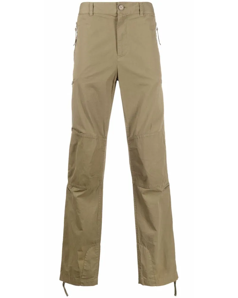 Helmut Lang Gerade Hose mit Reißverschlusstaschen - Grün Grün