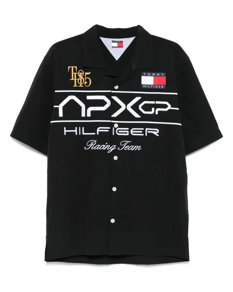 Tommy Hilfiger x Mercedes Hemd mit kurzen Ärmeln - Schwarz Schwarz
