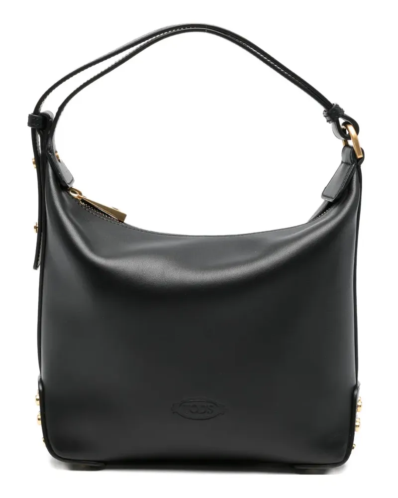 TOD'S stud-embellishment leather tote bag - Schwarz Schwarz