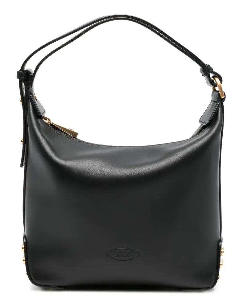 TOD'S stud-embellishment leather tote bag - Schwarz Schwarz
