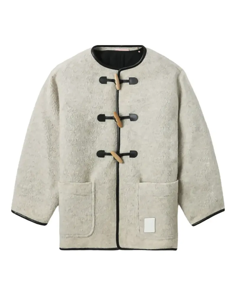 BAPE toggle-fastening coat - Nude Nude