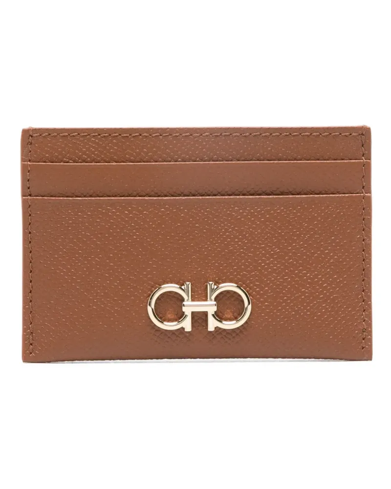 Ferragamo logo-detail card holder - Braun Braun