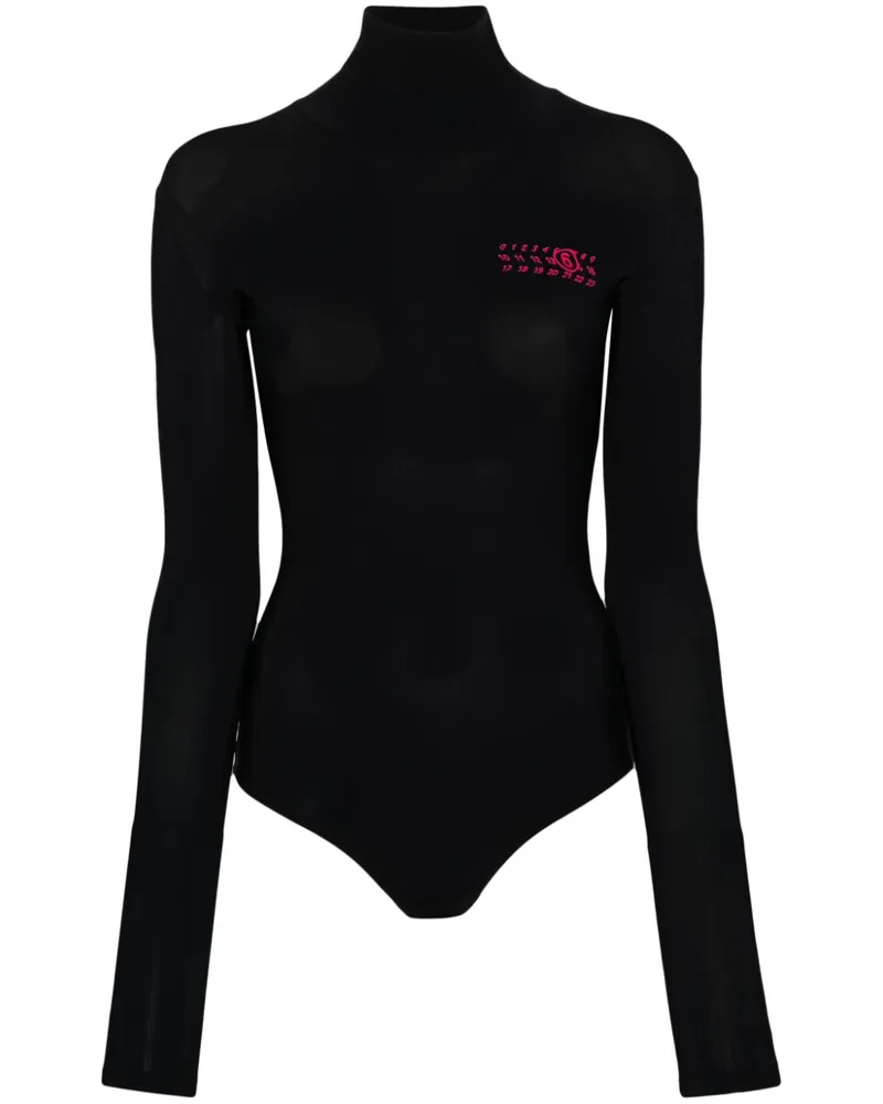 Maison Margiela Body mit Nummern-Motiv - Schwarz Schwarz
