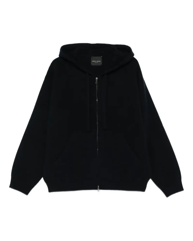 Roberto Collina Kapuzenjacke aus Merinowolle - Blau Blau