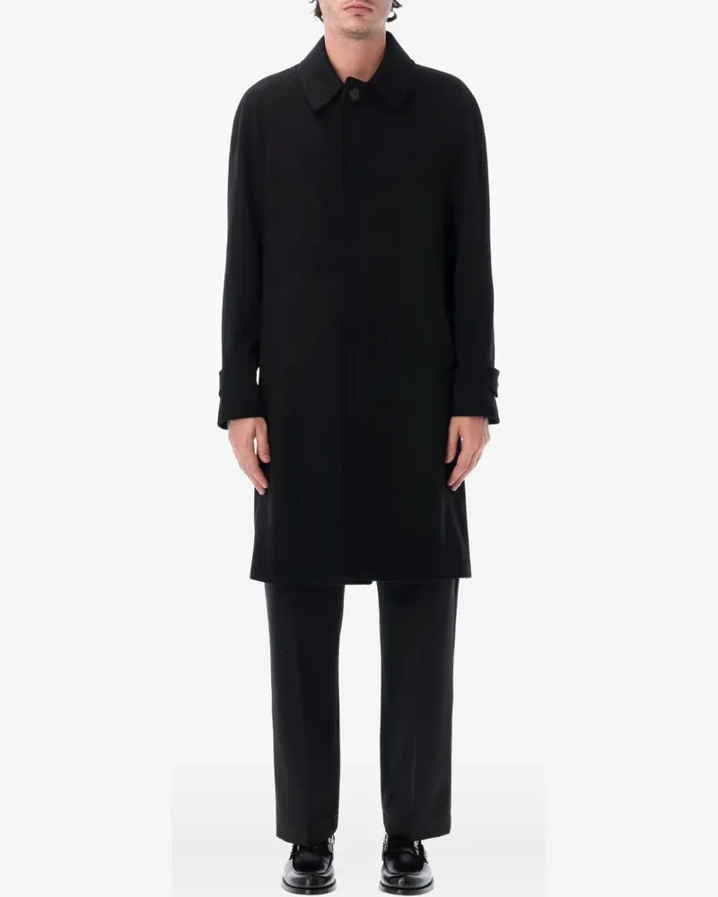 LARDINI concealed-front wool coat - Schwarz Schwarz