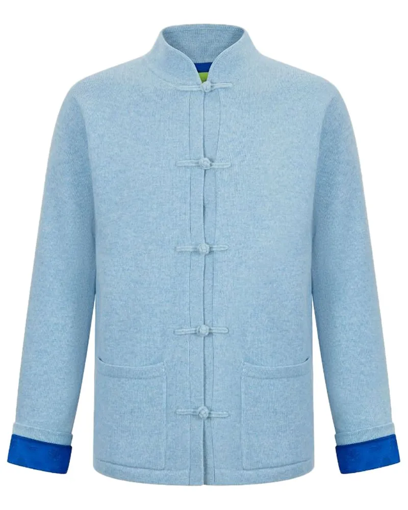 Shanghai Tang Tang Cardigan aus Kaschmir - Blau Blau