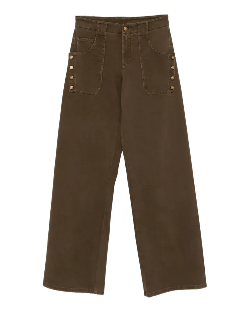 Ermanno Scervino Weite Hose mit Knopfdetail - Braun Braun