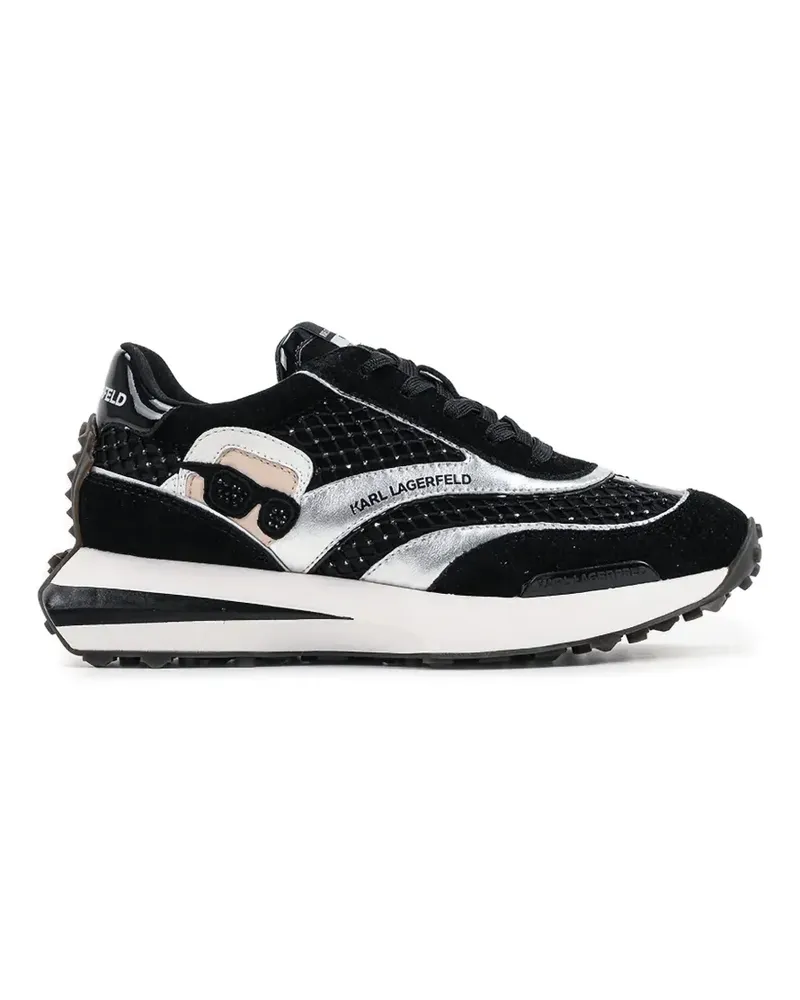 Karl Lagerfeld embellished panelled sneakers - Schwarz Schwarz