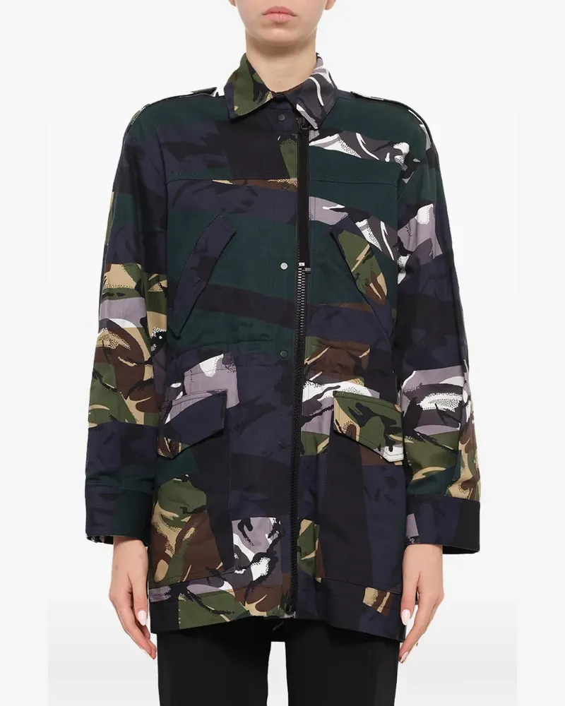 Kenzo Mantel mit Camouflage-Print - Blau Blau