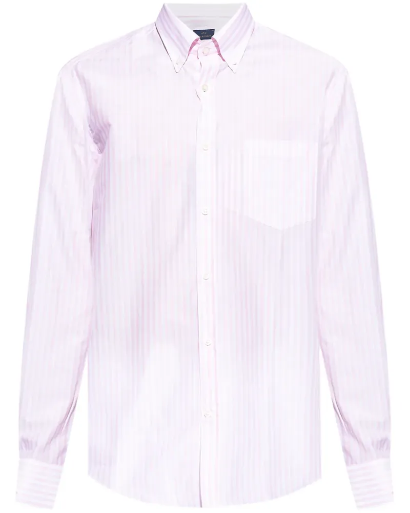 Paul & Shark Gestreiftes Hemd - Rosa Rosa