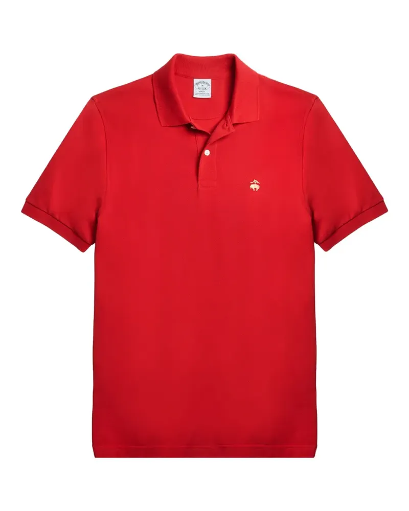 Brooks Brothers Poloshirt mit Logo-Stickerei Rot