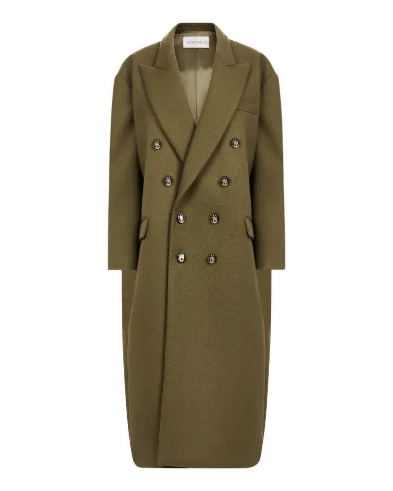 Nina Ricci Doppelreihiger Mantel - Grün Grün