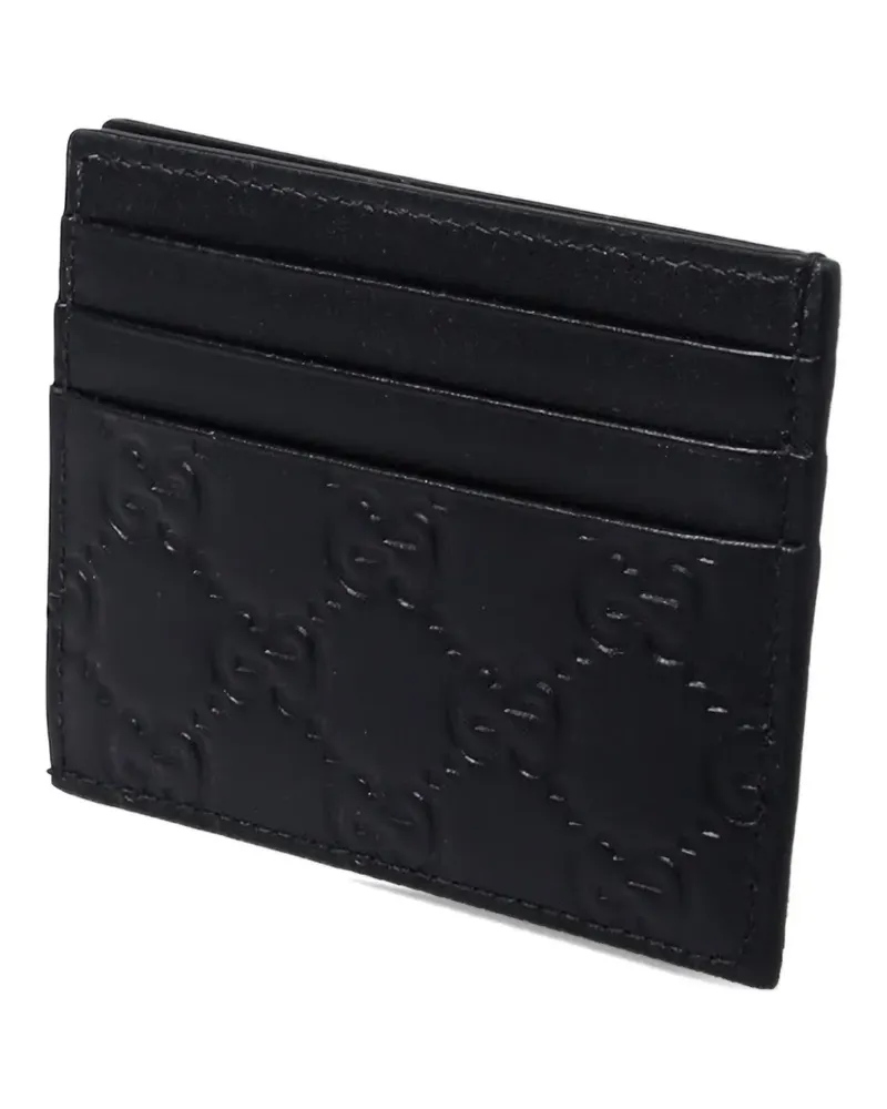 Gucci embossed card holder - Schwarz Schwarz