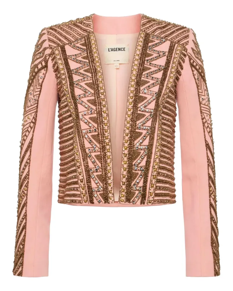 L'Agence Blossom Jacke mit Perlen - Rosa Rosa