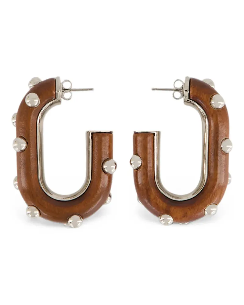 Paco Rabanne studded hoop earrings - Silber Silber