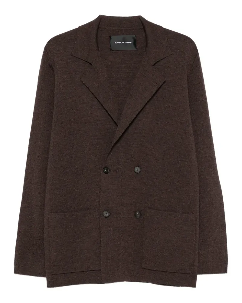 Tagliatore Doppelreihiger Cardigan - Braun Braun