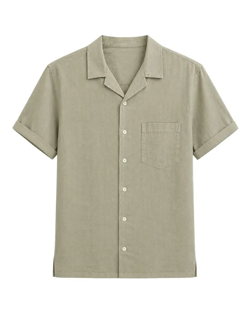 Seventy short-sleeve linen shirt - Grün Grün