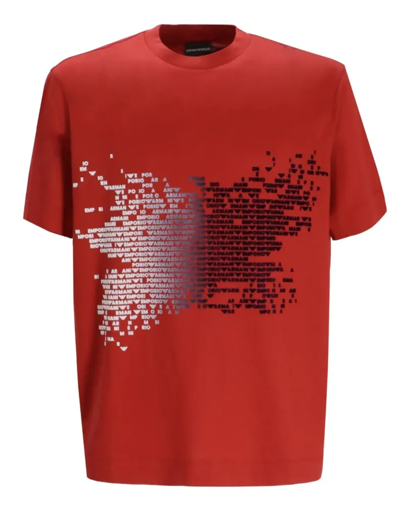 Emporio Armani T-Shirt mit grafischem Print - Rot Rot